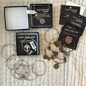 Alex and Ani Gold and Silver Charm Bracelets